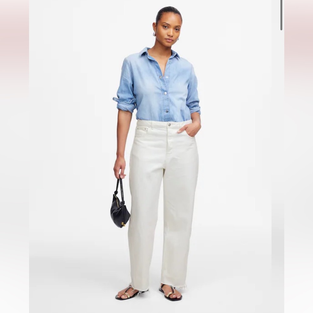 Madewell The Curvy Pieced Barrel-Leg Jean